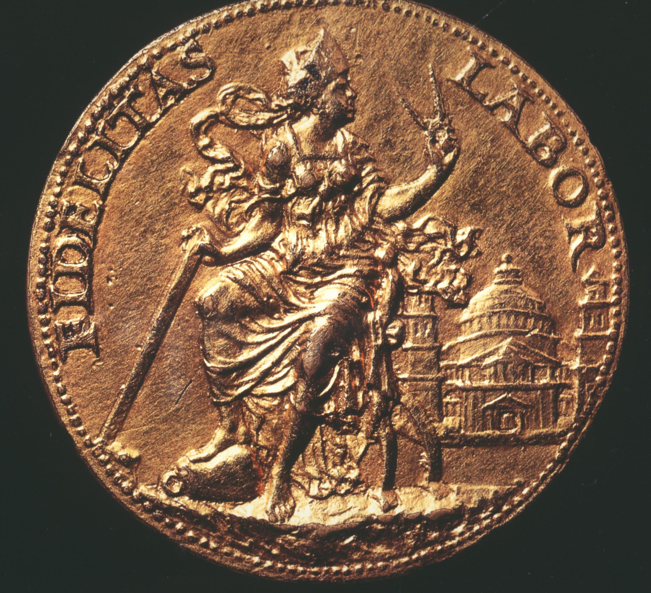 Figure 14: (R5_10) Bramante, Portrait medal showing his design for St. Peter’s, British Museum