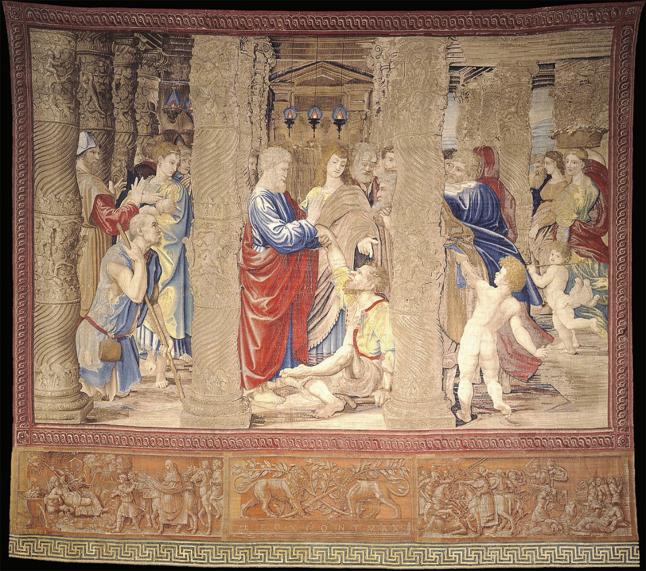 Figure 43: (R5_33) Pieter van Aelst, Tapestry of The Healing of the Lame Man, Palazzo Ducale, Mantua