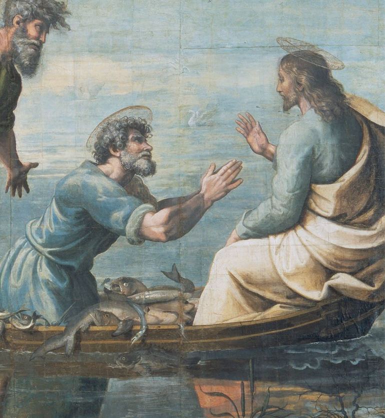 Figure 50: (R5_39) Detail from cartoon of The Miraculous Draft of Fish (flipped)