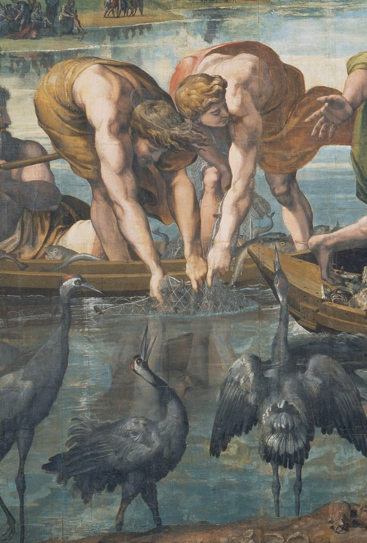 Figure 51: (R5_40) Detail from cartoon of The Miraculous Draft of Fish (flipped)