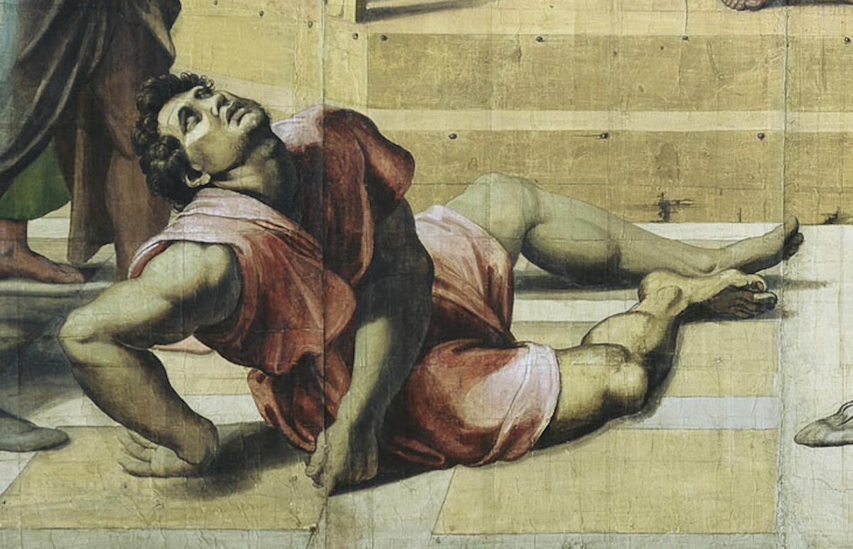 Figure 78: (R5_65b) Details from cartoon of The Death of Ananias (flipped)