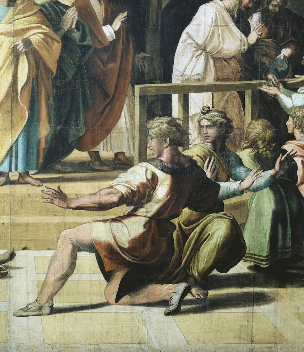 Figure 79: (R5_66) Detail from cartoon of The Death of Ananias (flipped)