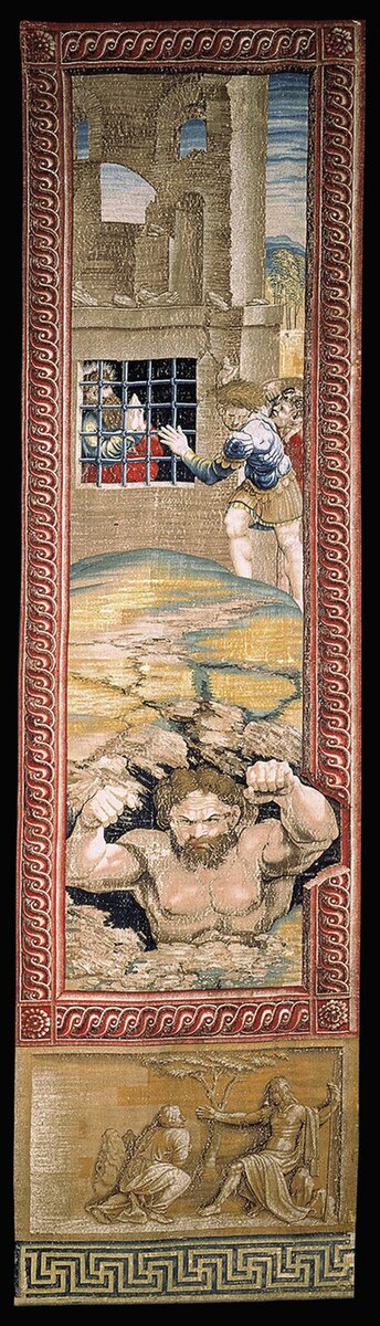 Figure 85: (R5_71) Pieter van Aelst, Tapestry of Paul in Prison and miraculous escape from earthquake, Sistine Chapel