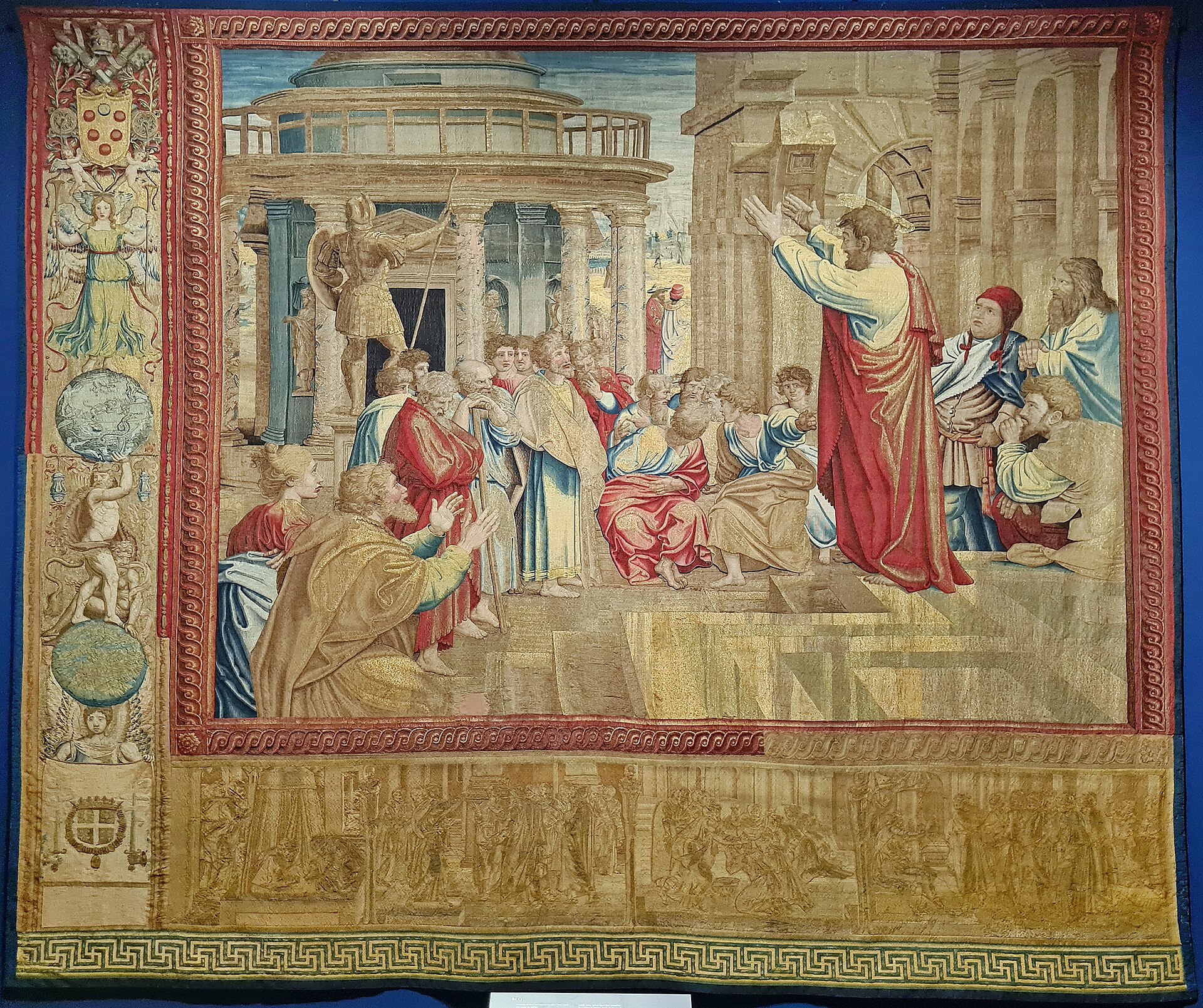 Figure 1: (R5_73_bis) Pieter van Aelst, Tapestry of Paul Preaching at Athens, Sistine Chapel