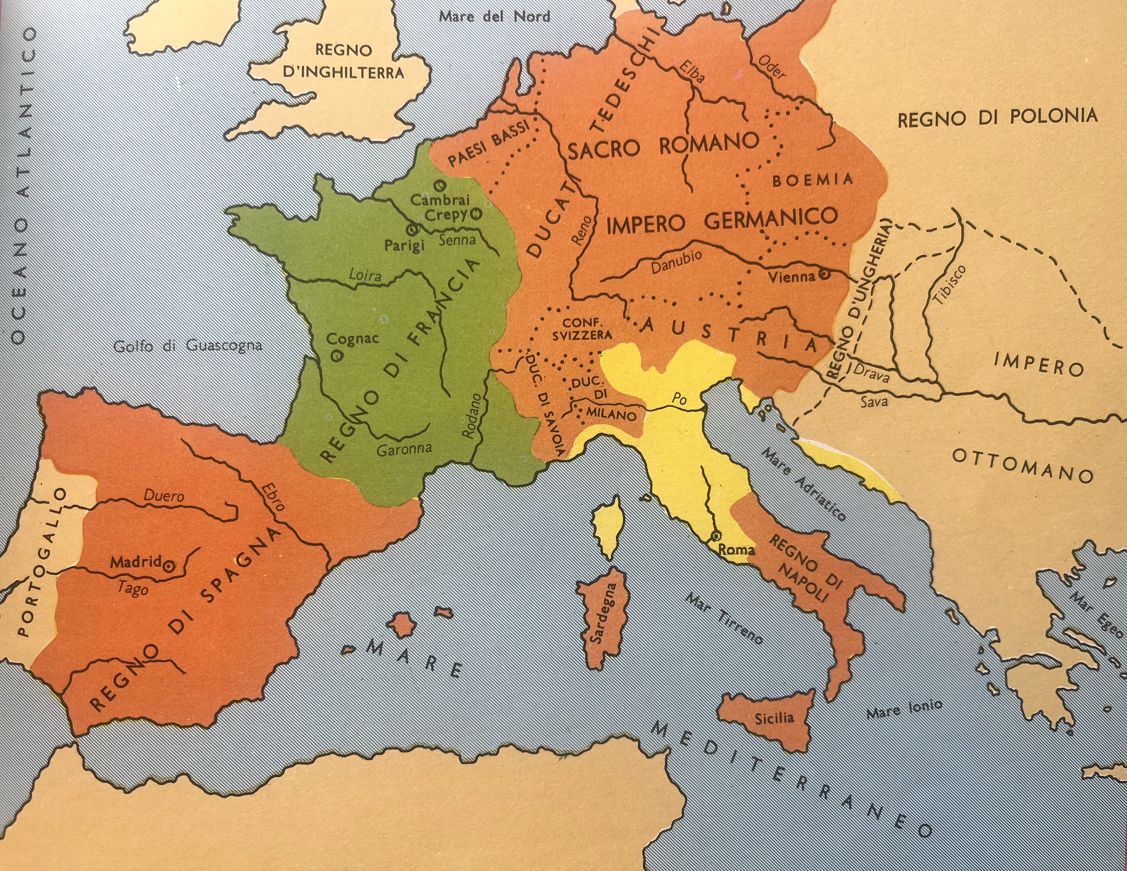 Figure 3: (R6_2a) Political map of Europe, c. 1505