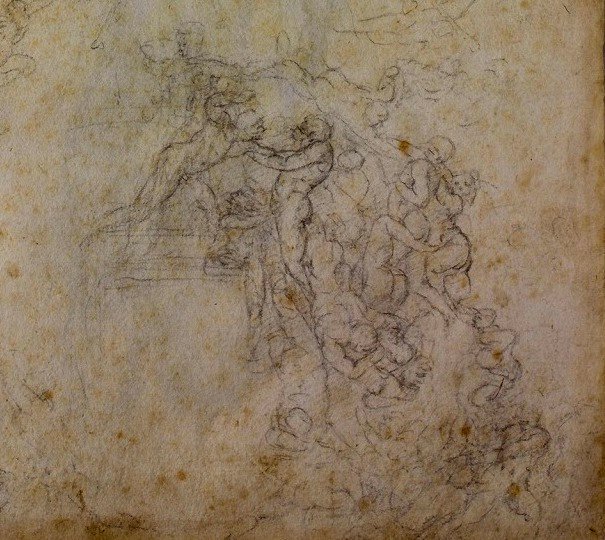 Figure 48: (R6_41) Detail from sketch for The Last Judgement