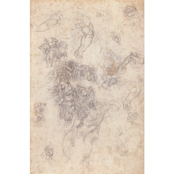 Figure 54: (R6_45) Sheet of sketches by Michelangelo, British Museum