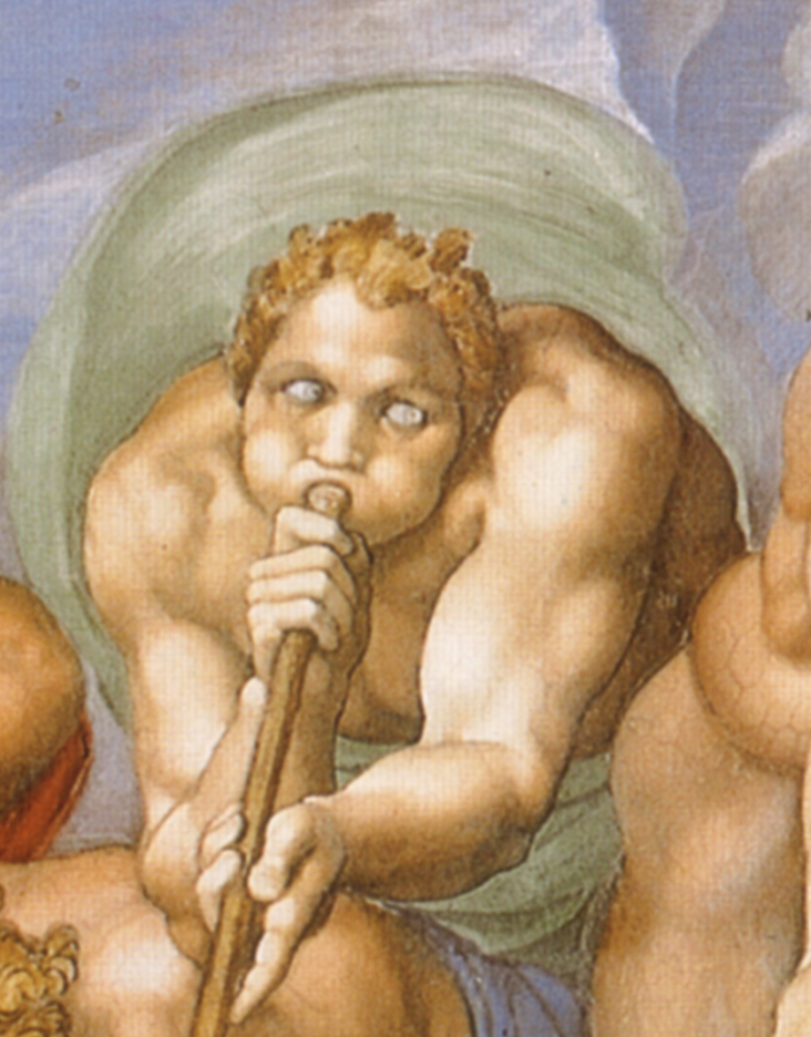 Figure 71: (R6_55) Detail of angelic trumpeter from The Last Judgement