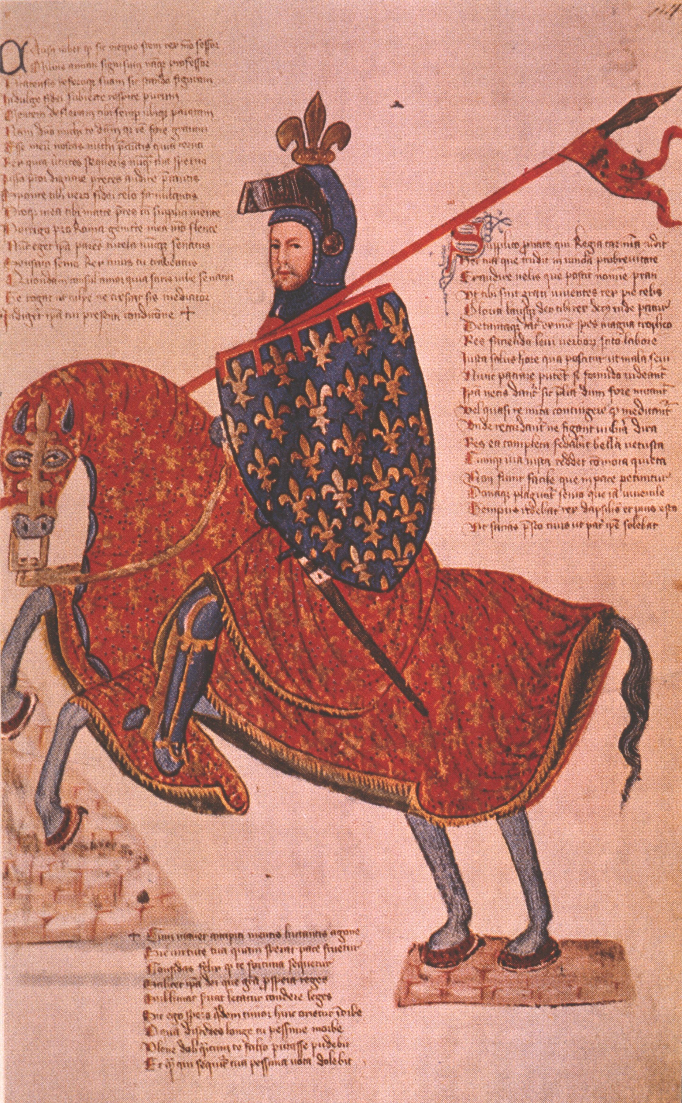 Figure 45: (S1_34) Knight of Anjou from Robert of Anjou, Regia Carmina