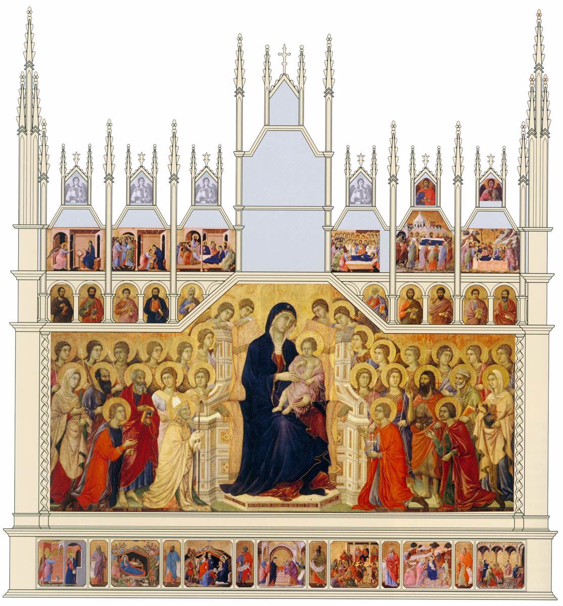 Figure 27: (S2_19) Photomontage of the front of Duccio’s Maestà