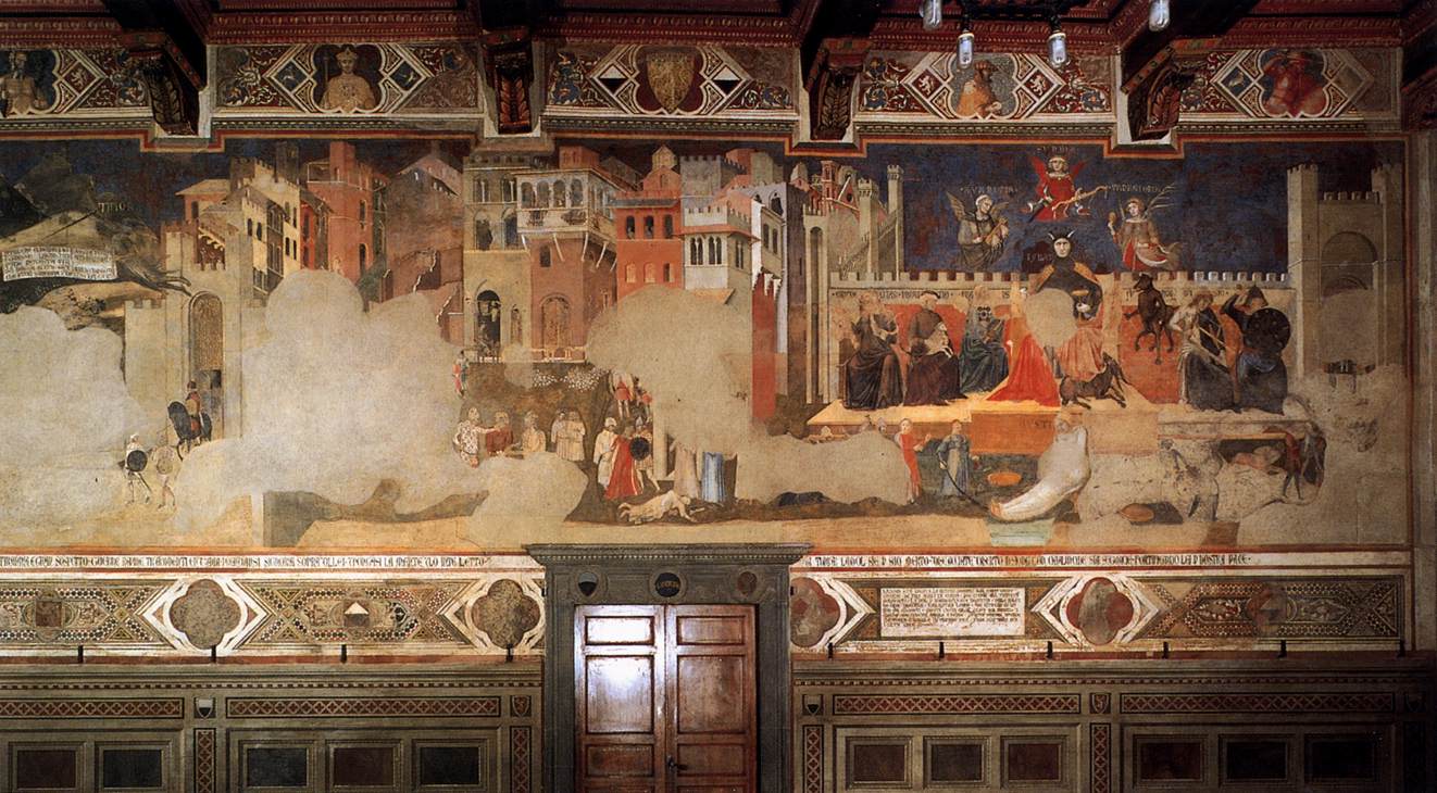 Figure 38: (S4_30) Ambrogio Lorenzetti, Allegory of Bad Government (west wall), Sala dei Nove
