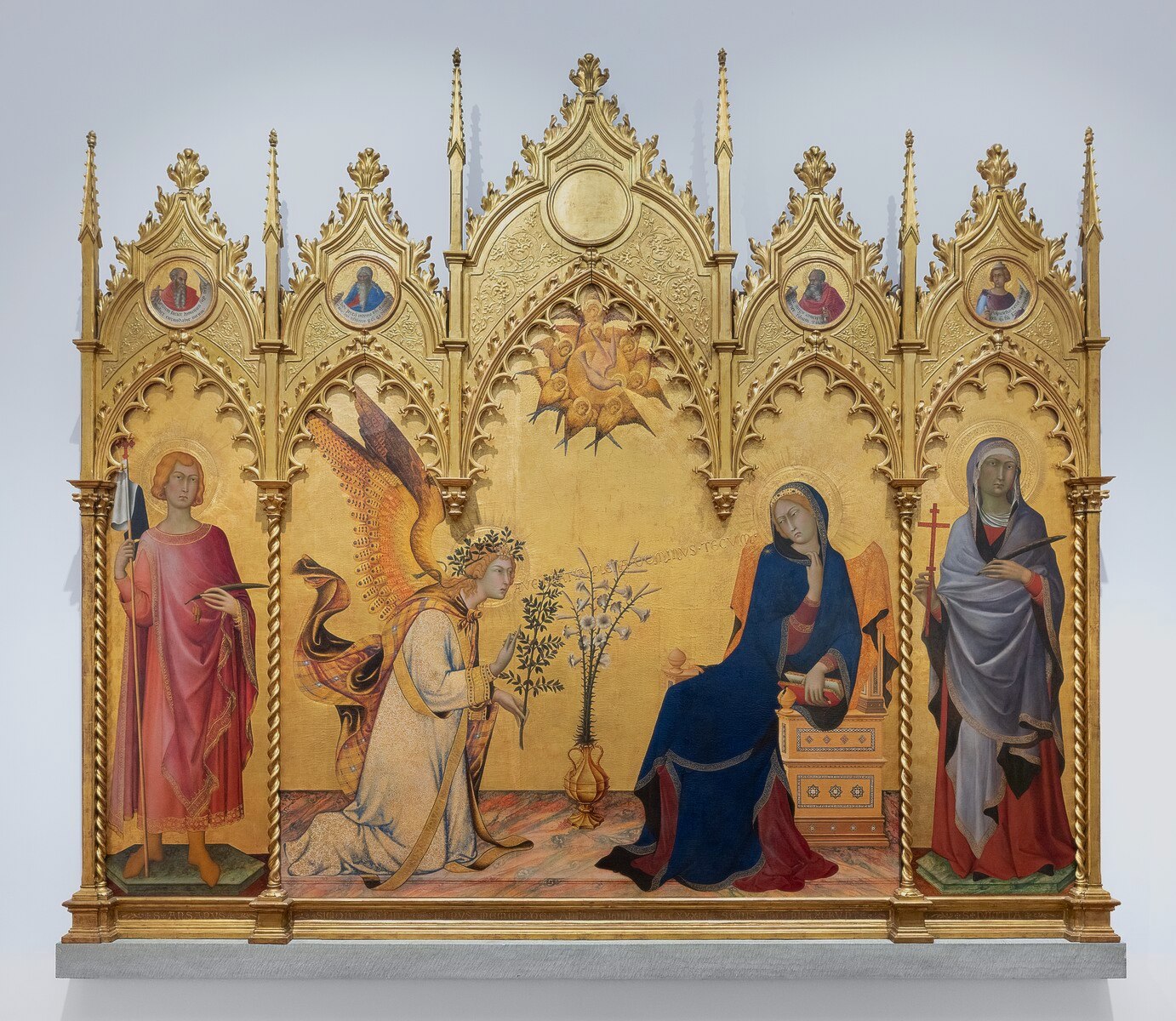 Figure 36: (S5_31) Simone Martini, Annunciation with St Margaret and St Ansanus, Uffizi