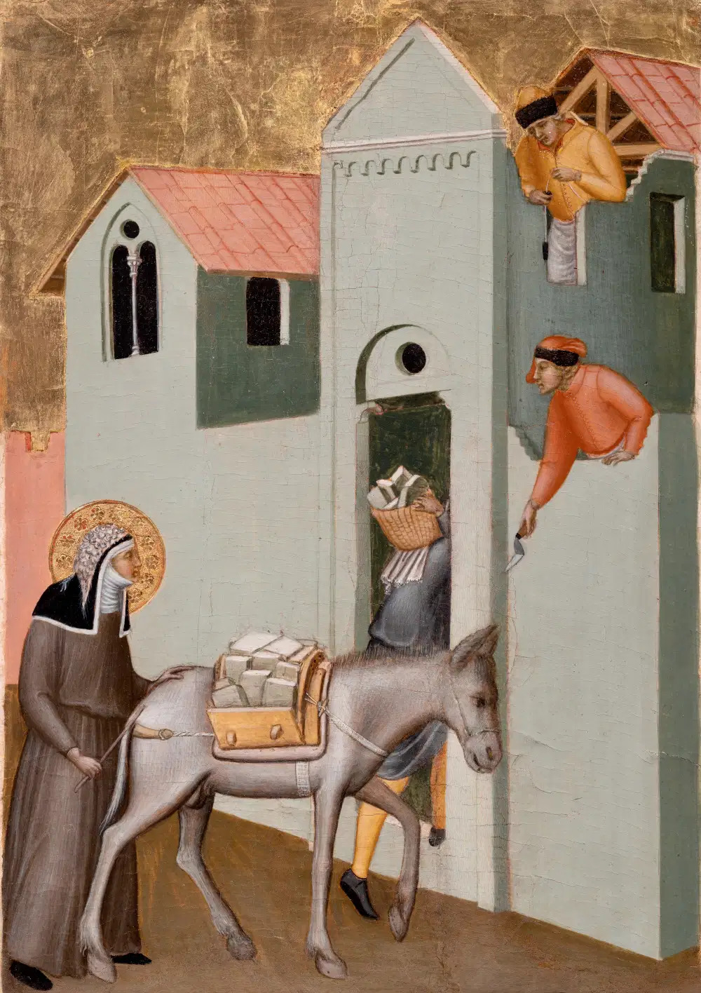 Figure 39: (S5_34a) Pietro Lorenzetti, St. Humility brings bricks to build monastery