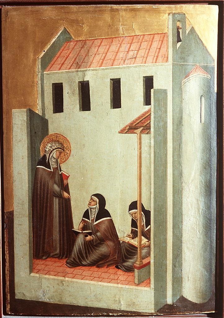 Figure 40: (S5_34b) Pietro Lorenzetti, St Humility dictating her sermons