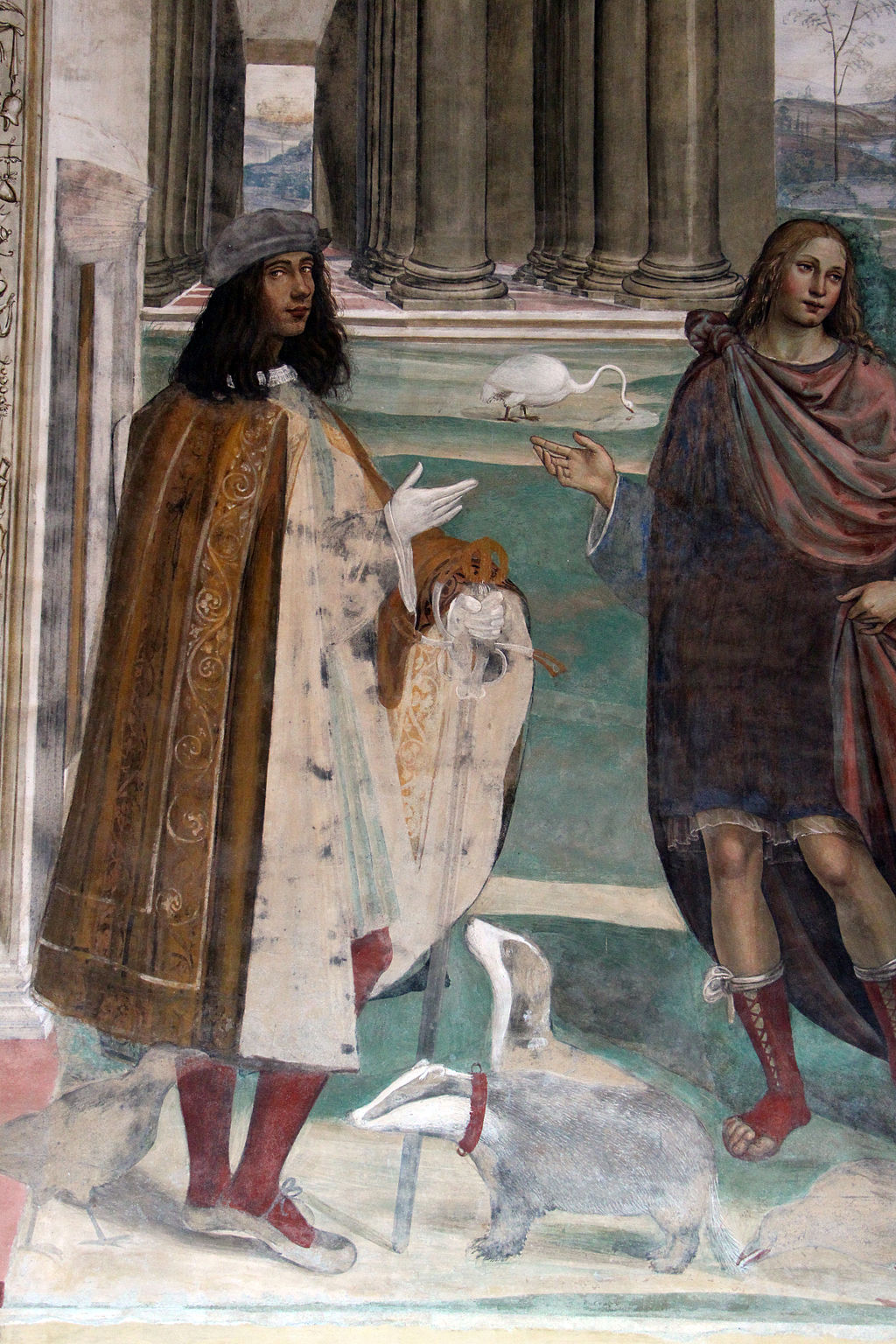 Figure 8: (S6_11a_bis_altcaption) Sodoma, Self-portrait, Monte Oliveto Maggiore