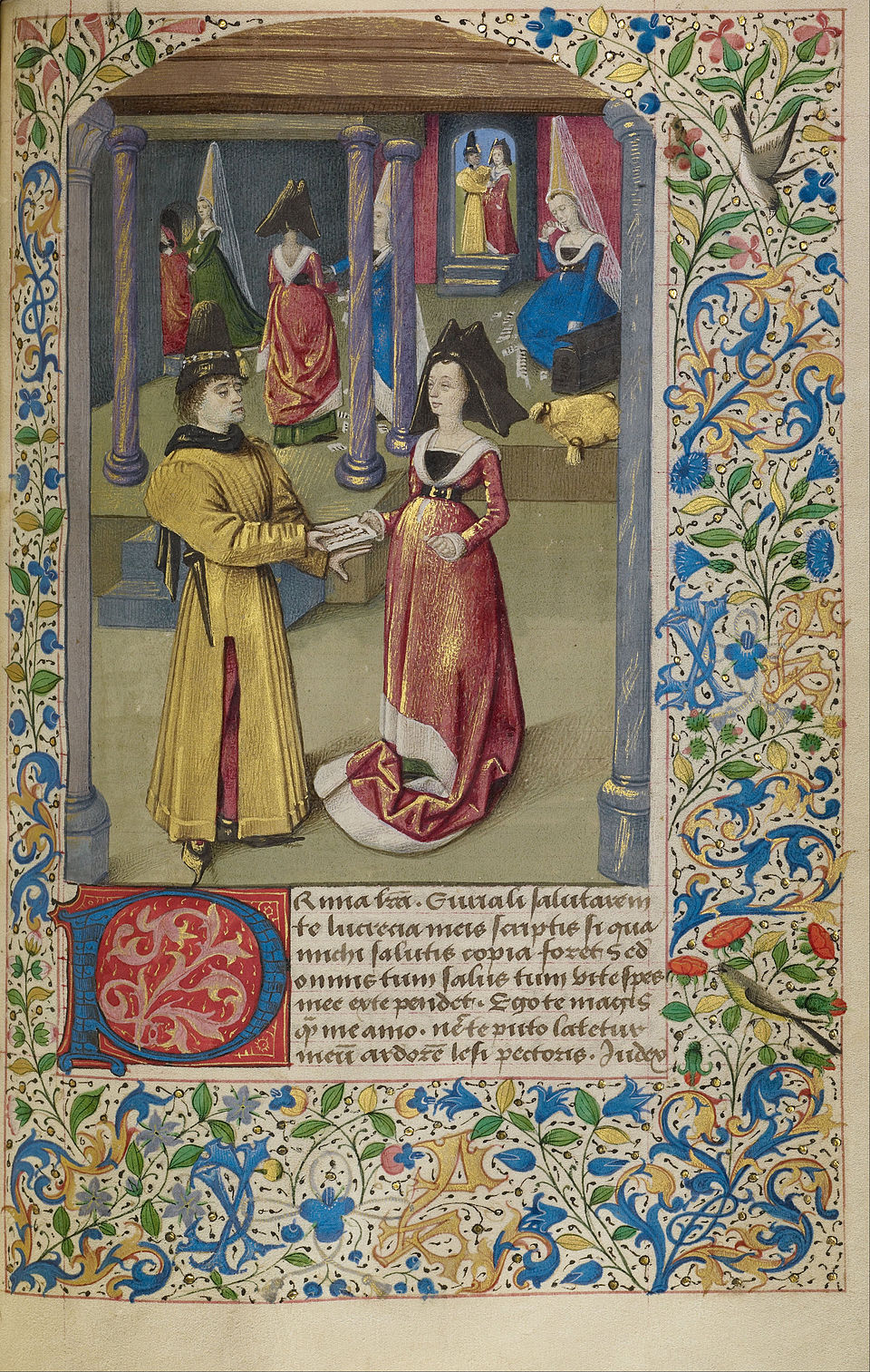 Figure 28: (S7_23a) Miniature from Euryalus and Lucretia by Enea Piccolomini
