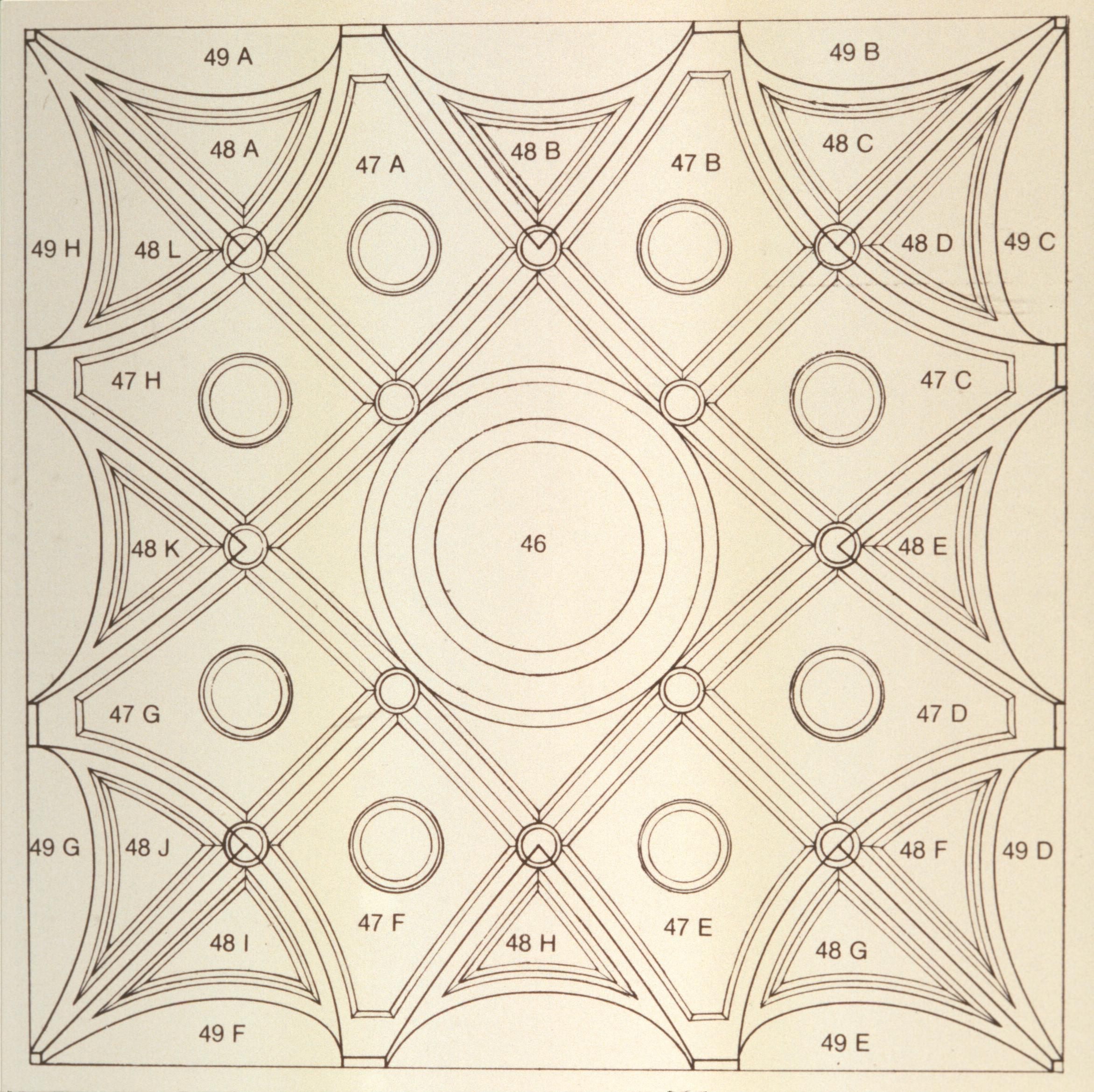 Figure 33: (V1_32) Diagram of the ceiling, La camera degli sposi