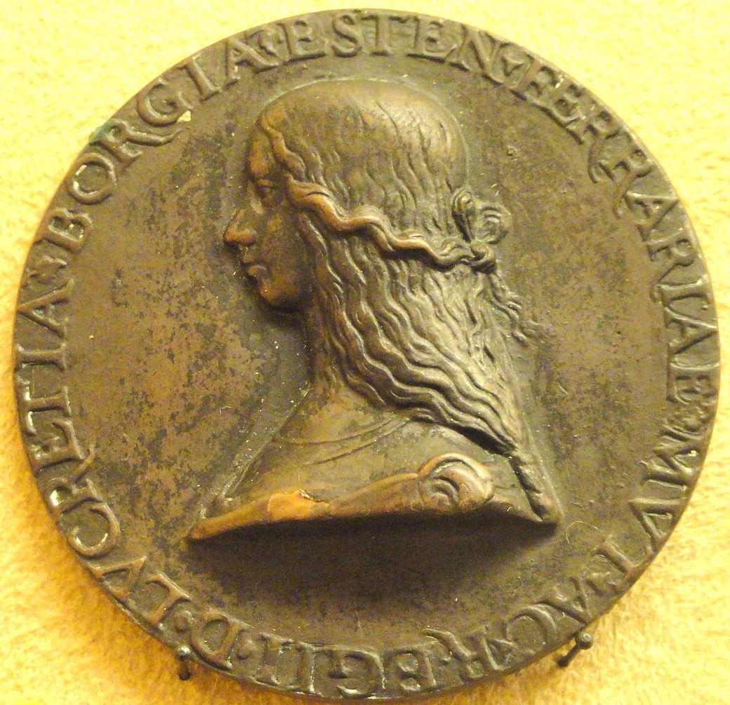 Figure 23: (V3_17a) Anonymous, Portrait medal of Lucrezia Borgia, c. 1503, National Museum of Finland