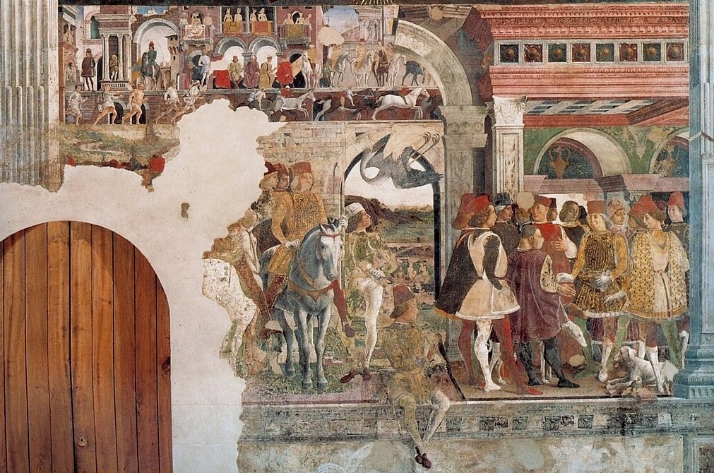 Figure 12: (V3_8) Detail from Francesco del Cossa, Allegory of April