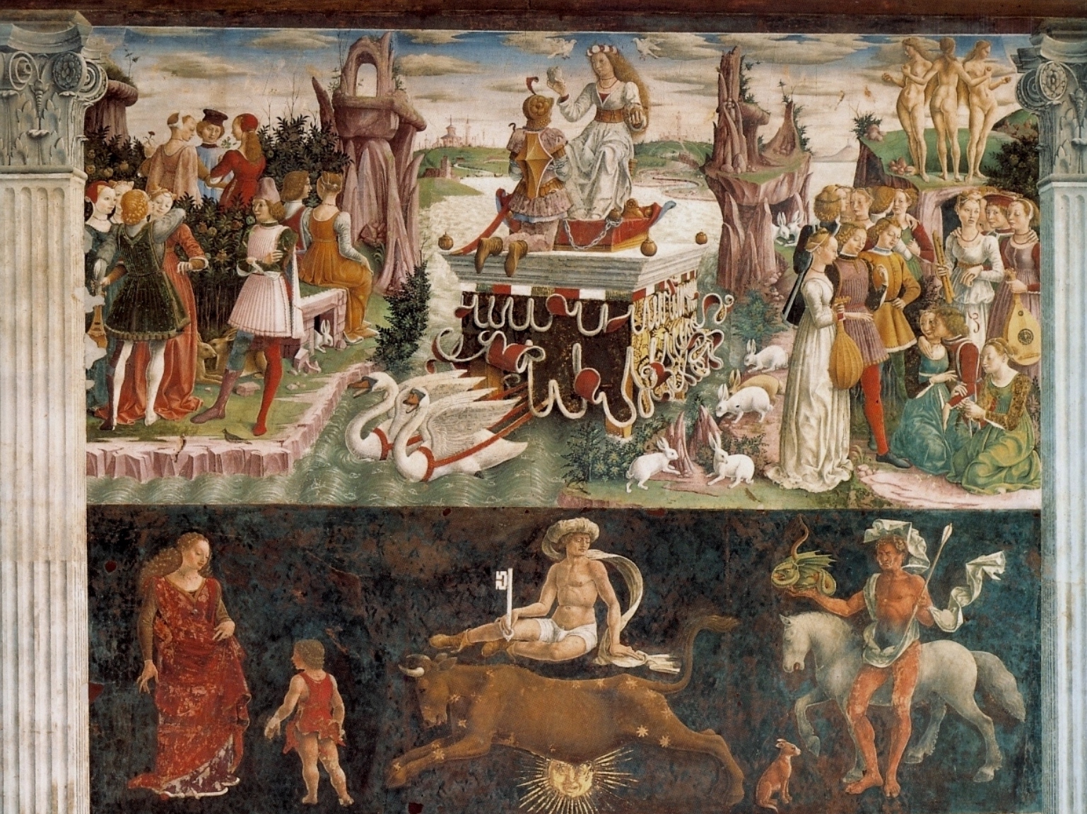 Figure 14: (V3_8b) Detail from Francesco del Cossa, Allegory of April