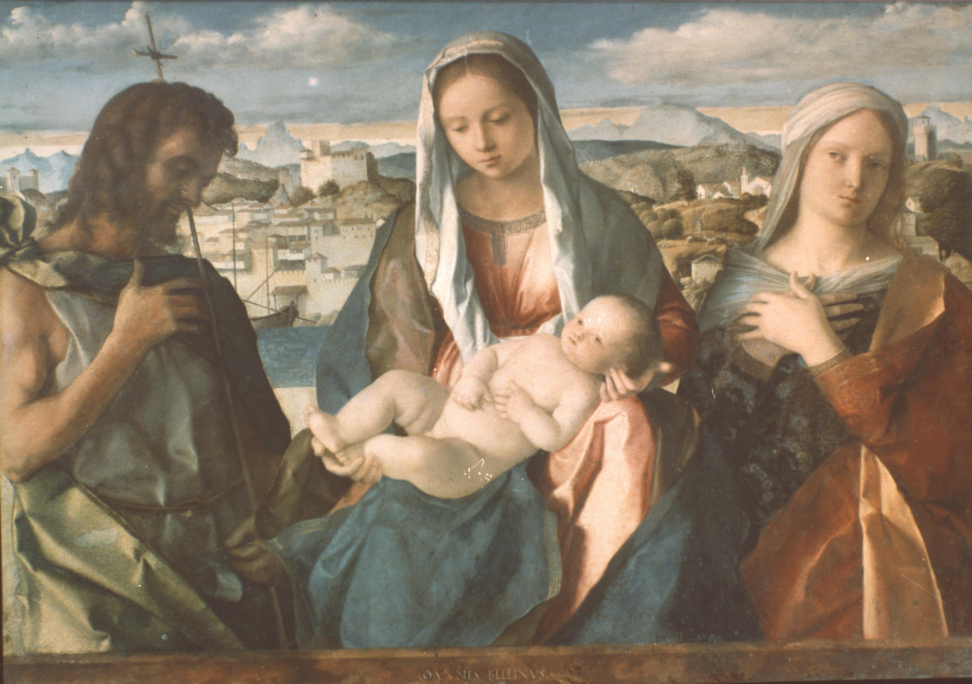 Figure 26: (V3_25) Gentile Bellini, Virgin and child with John the Baptist and an unknown saint, Gallerie dell’Accademia