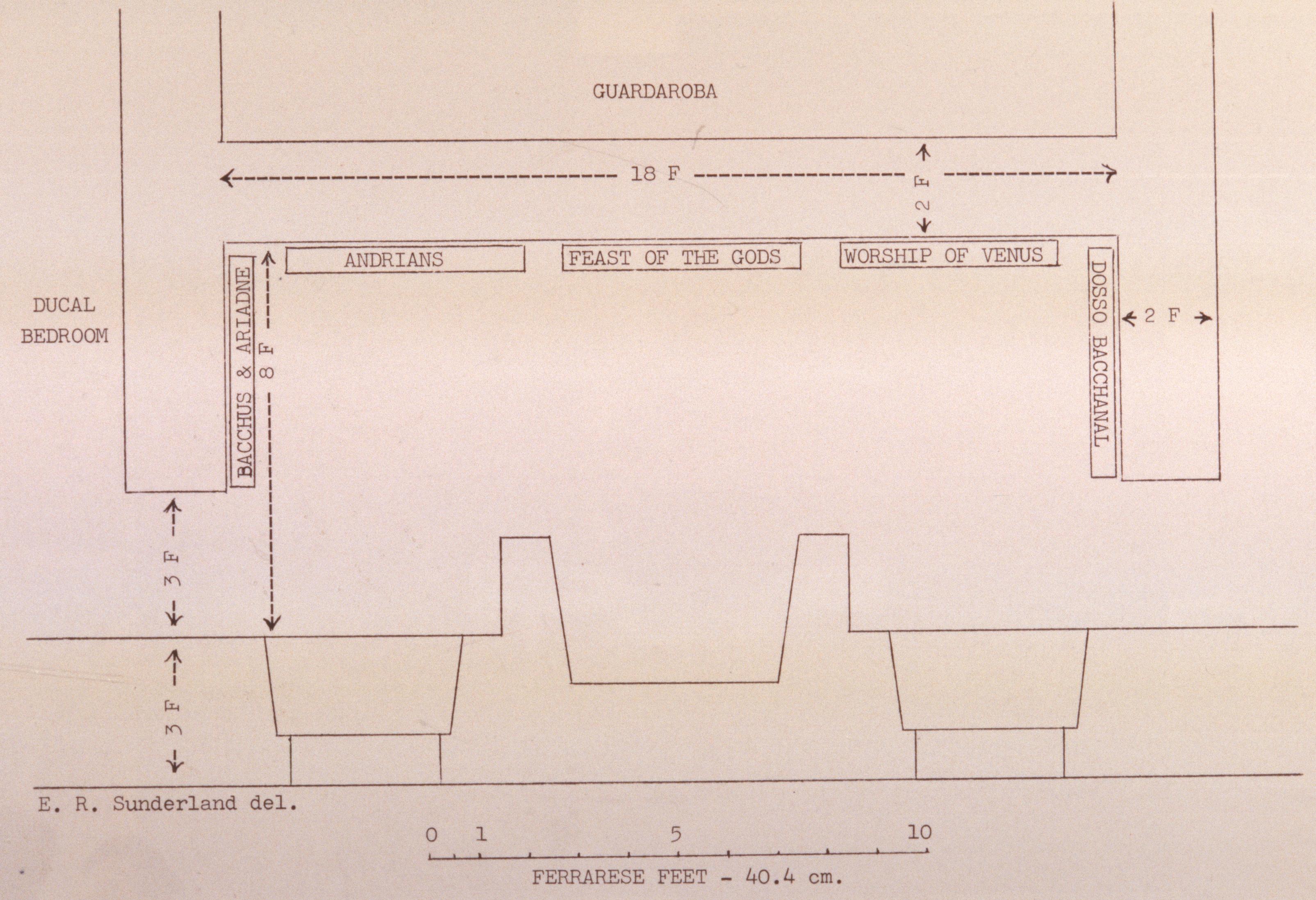Figure 34: (V3_33) Updated plan of Alfonso’s camerino by Charles Hope