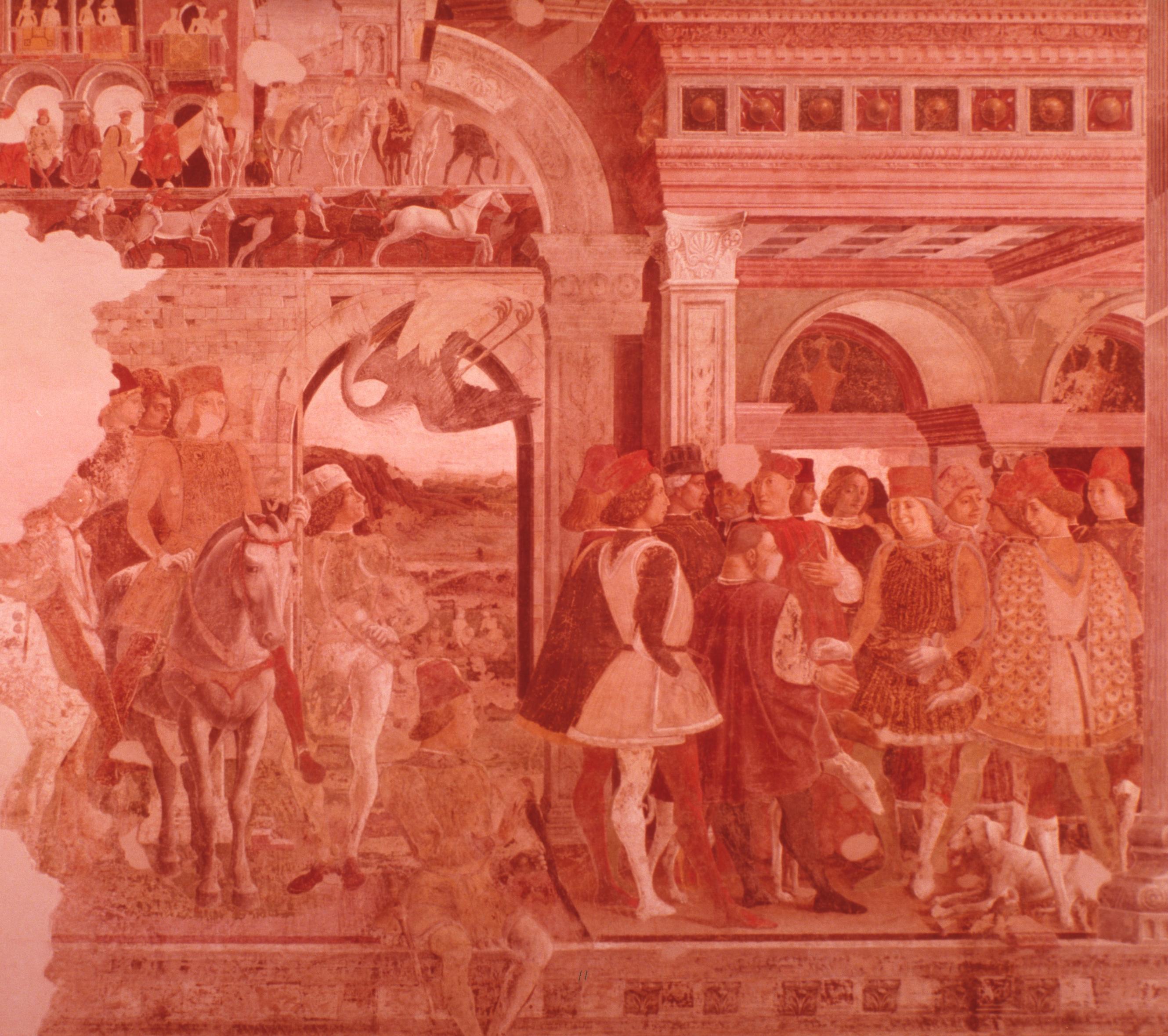 Figure 9: (V3_8) Detail from Francesco del Cossa, Allegory of April