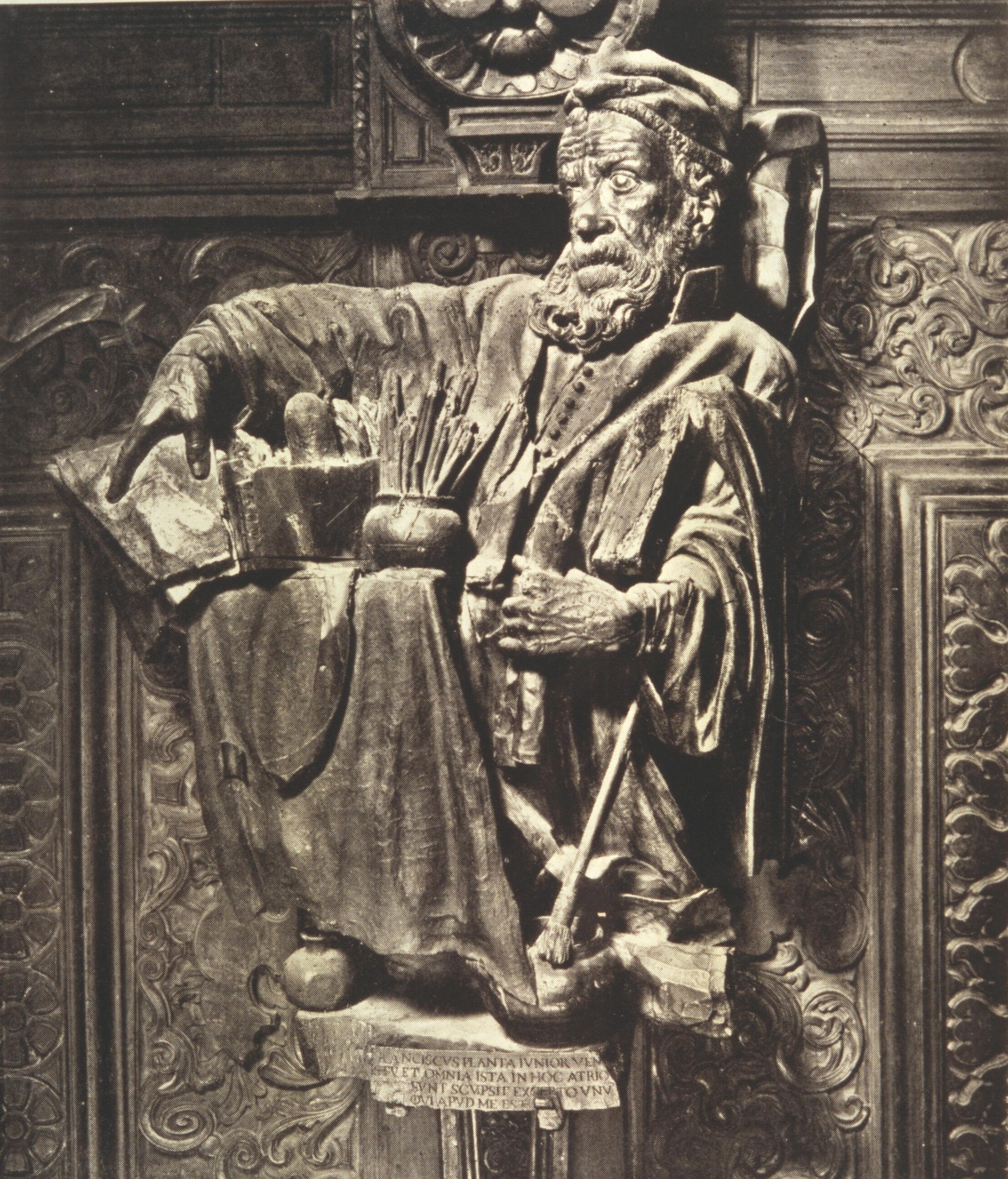 Figure 9: (V4_9) Francesco Pianta, Wooden carving of Tintoretto, Scuola Grande di San Rocco