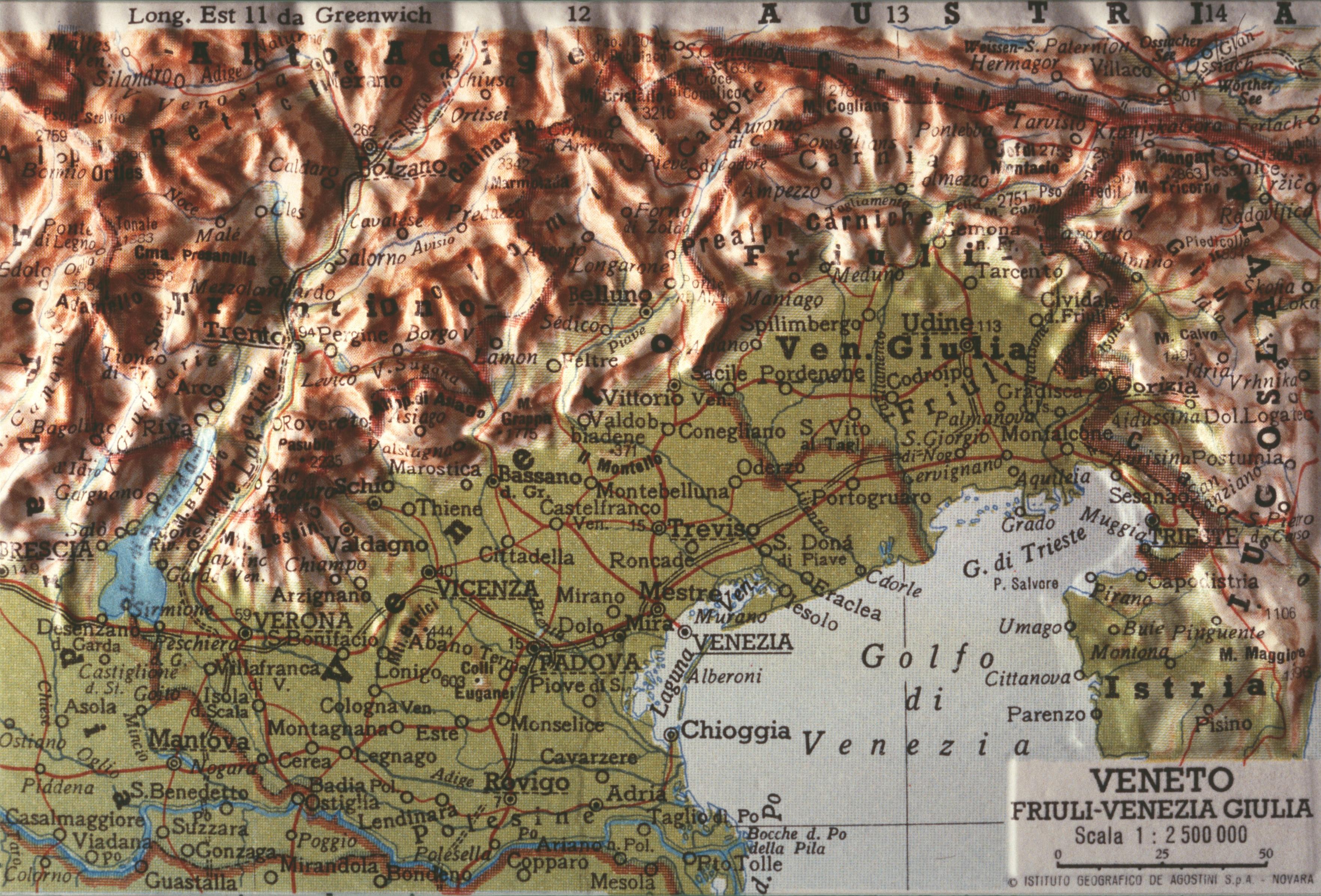 Figure 17: (V6_16b) Relief Map of the Veneto